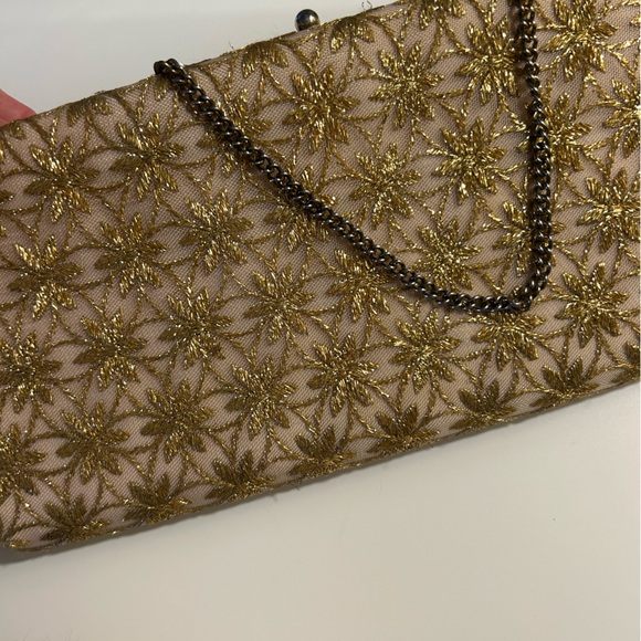 ♥️ Stunningly gorgeous gold vintage purse, 1950s-60s - Picture 4 of 6